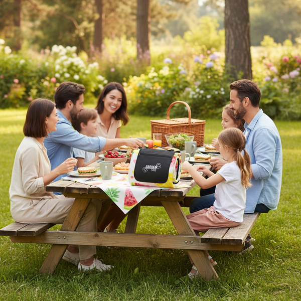 Pătură de picnic 300x200 cm cu izolație fructe *5752
