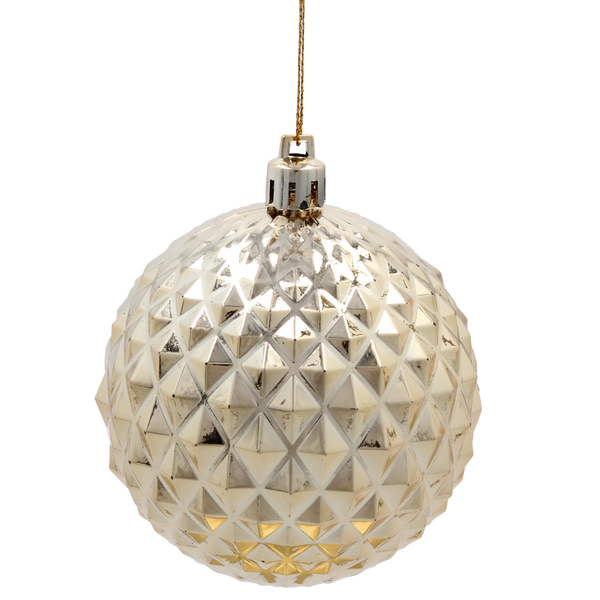 SET OF 36 CHRISTMAS BAUBLES RED, GOLD, SILVER 8 CM IN RED BAG