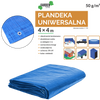 PLACHTA 4 x 4 M (+/- 5%) 50GSM 3%UV MODRÁ *4096