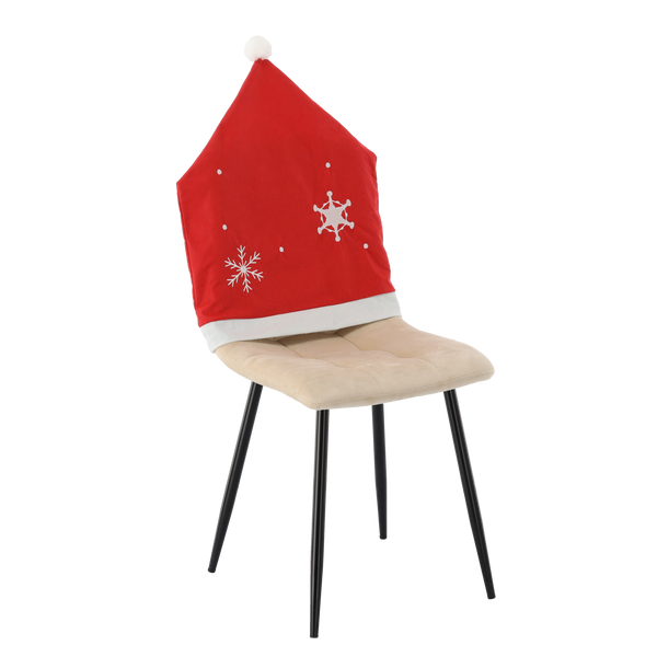 VÁNOČNÍ POTAH NA ŽIDLE - SNEHOVÉ PLODY MIX VZORŮ bal=4ks *7465