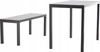 ZÁHRADNÝ NÁBYTOK SADA STOLU 110 x 58,5 x 75,5 CM + 2 LAJKY 110 x 39 x 45 CM ŠEDÁ *0841