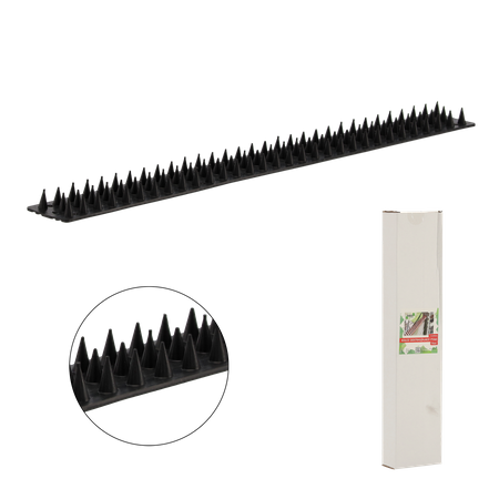 SPIKE DIN PLASTIC PENTRU PĂSĂRI 4,5X50CM NEGRU ambalaj=10buc *5413