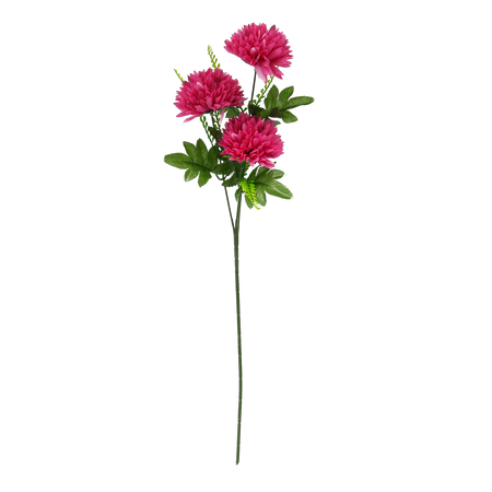 RAMĂ UMĂ - CRIZANTEMĂ CU TREI FLORI 58 CM MIX DE CULORI ambalaj=84 buc *3055