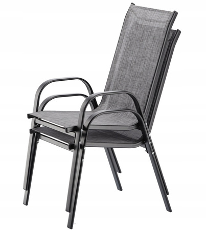 GARDEN FURNITURE SET WITH TABLE - GREY