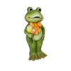 FIGURKA OGRODOWA - ŻABA Z TULIPANAMI STOJĄCA 19,5 x 17,5 x 45,5 CM *7539