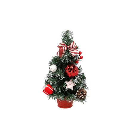 CHOINKA BOŻONARODZENIOWA 30 CM BIAŁO-CZERWONA *2590