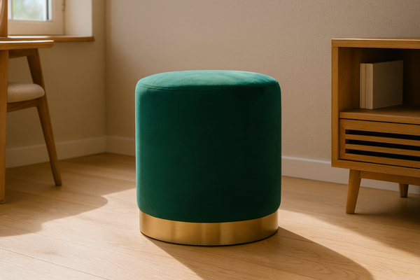 PUFA OKRĄGŁA 35 x 40 CM CIEMNOZIELONA *3932