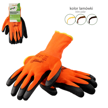 GARDEN GLOVES „8”, polyester with latex packet=12 *1200