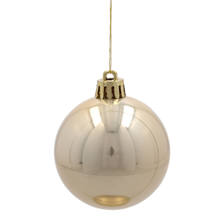 KPL. 12 BOMBEK 6 CM CHAMPAGNE/GREY/WHITE *0080