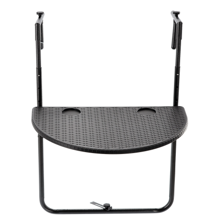 HANGING BALCONY FOLDING TABLE 60 x 64 x 73-78.5 -83.5 BLACK *1022