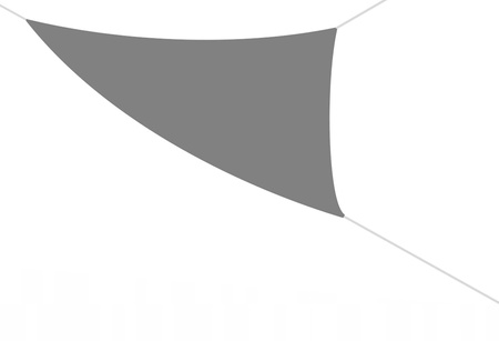 TROJKUHOLNÍ SLNEČNÝ PLÁT ŠEDÝ 3,6 X 3,6 X 3,6M *0464