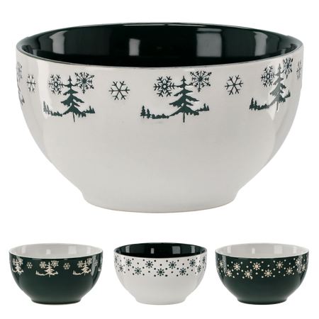 CERAMIC BOWL 550 ML "CHRISTMAS" PACK=4PCS