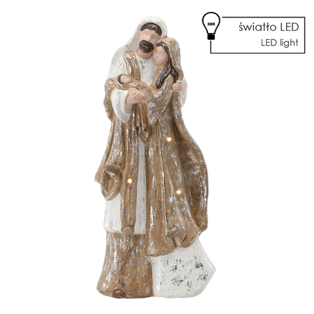 FIGURKA BOŽÍHO NAROZENÍ - SVATÁ RODINA 24,5 X 15 X 55 CM LED *1339