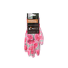 GARDEN GLOVES "7" PATTERN, POLYESTER WITH POLYURETHANE PACKET=12
