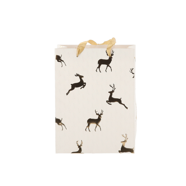 CHRISTMAS GIFT BAG REINDEERS 18 x 24 x 8 CM
