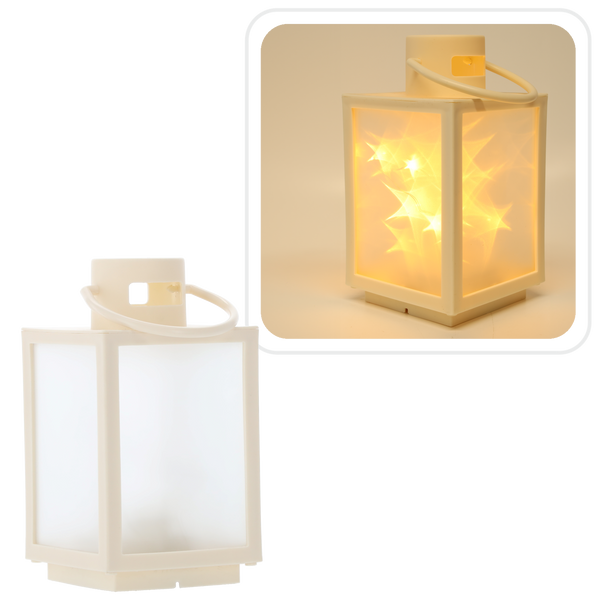 CHRISTMAS LANTERN 20,5 CM WITH 3D EFFECT