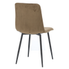 KRZESŁO NOWOCZESNE WELUROWE BRĄZOWE *2944