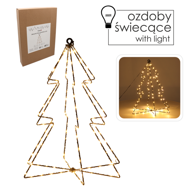 CHRISTMAS DECORATION - CHRISTMAS TREE 120 LEDS WARM WHITE