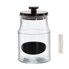 JAR 2.6 L WITH WOODEN LID, WRITING LABEL AND CHALK