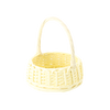 KOSZYK RATTANOWY 19 x 19 x 8,5/23 CM Z RĄCZKĄ - ŻÓŁTY *8352