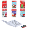 CHRISTMAS COLORING BOOK - DIY - WITH 4 MARKERS - MIX OF DESIGNS