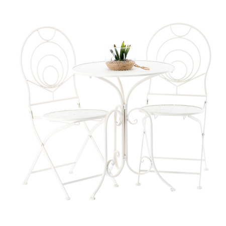 Set de mobilier de grădină metalic "LINDA" masă + 2 scaune *8237