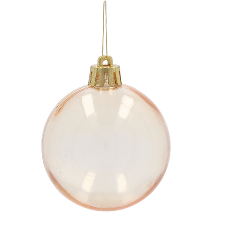 SET OF 66 ORNAMENTS 6 CM CHAMPAGNE/GRAY/WHITE