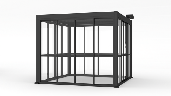 DRZWI PRZESUWNE POLIWĘGLANOWE DO PERGOLI ALUMINIOWEJ SZARE 3 M