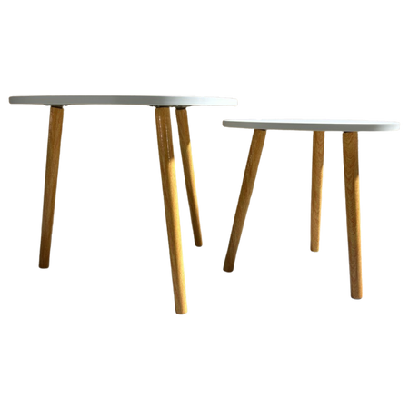 NESTING TABLE SET OF TWO MDF+PINE