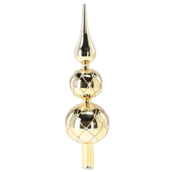 TREE TOPPER - LIGHT GOLD 30 CM WITH GOLD PATTERN