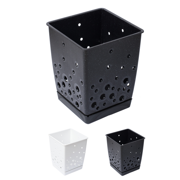 CUTLERY DRAINER WITH STAND BLACK/WHITE1338