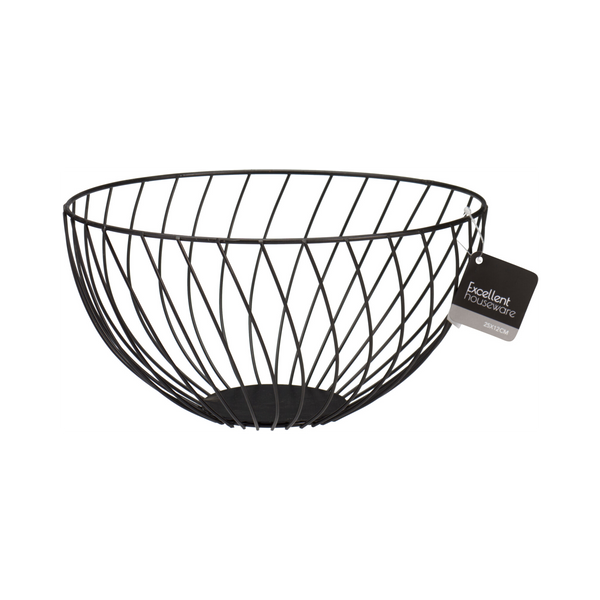 BLACK STEEL FRUIT BASKET 13.5CM*2817