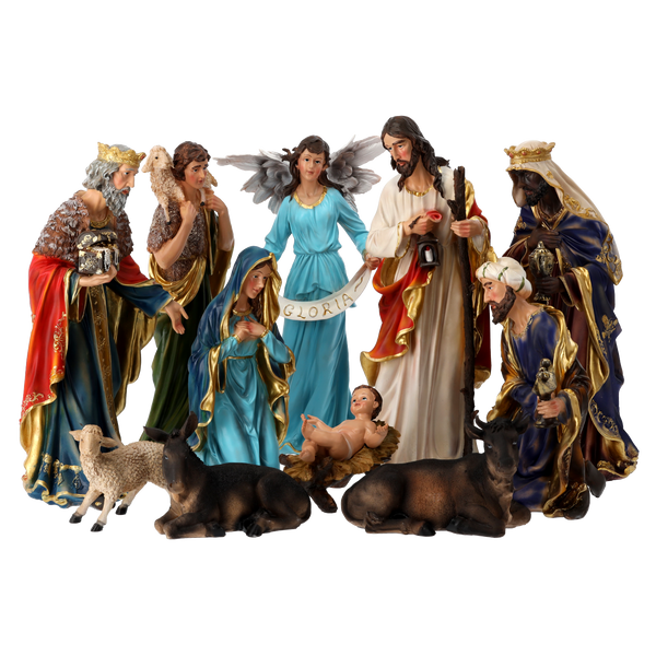 ZESTAW FIGUR BOŻONARODZ. 11 EL. do 60 CM polyresin *0510