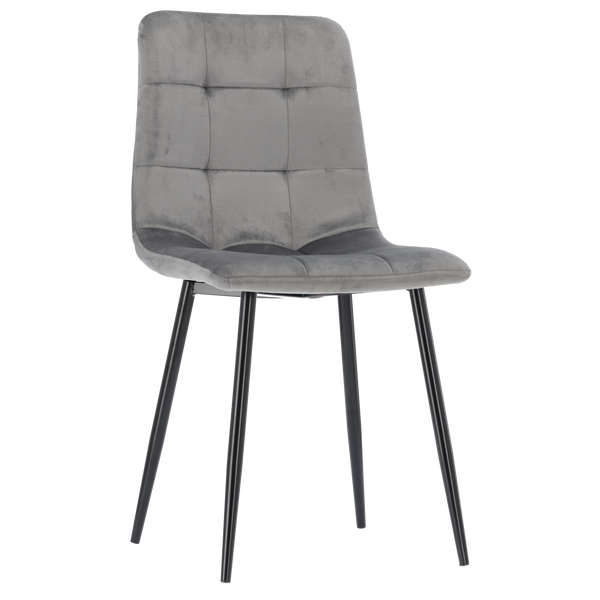 KRZESŁO NOWOCZESNE WELUROWE SZARE *2937