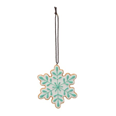 PENDAȚE DE CRĂCIUN - BISCUIȚI CU ZĂPADĂ / CERC 8-10 CM ambalaj=12buc *0712