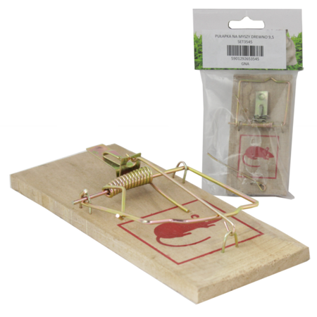 TRAP FOR MOUSES-WOOD 9,5X5CM packet=48pieces