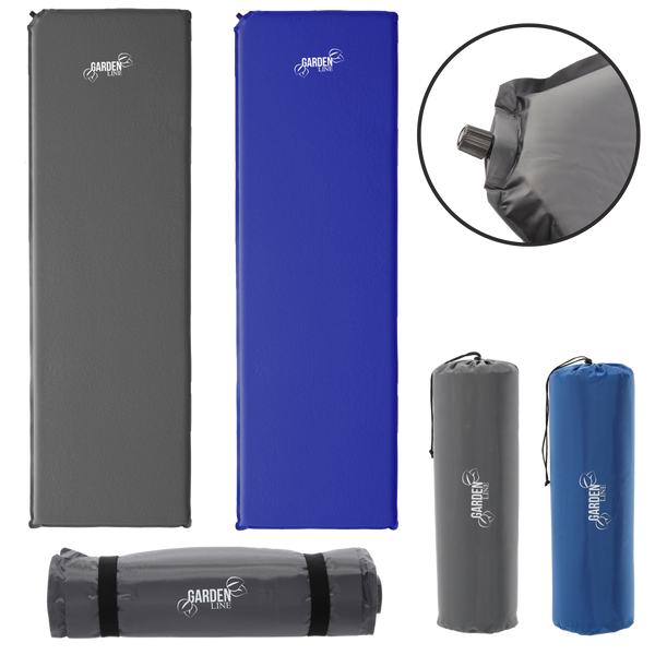 MATA TURYSTYCZNA SAMOPOMPUJĄCA 180 x 50 x 2.5 CM 850 G CIEMNA NIEBIESKA / SZARA *8915