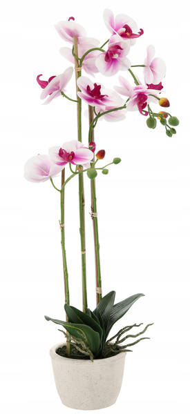 UMELÝ KVET - ORCHIDEJ BIELO-RŮŽOVÁ 70 CM balenie=2 ks *4771