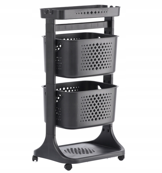 PLASTIC STAND WITH TWO BASKETS