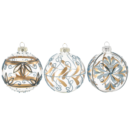 GLASS ORNAMENT BALL DIA 8CM