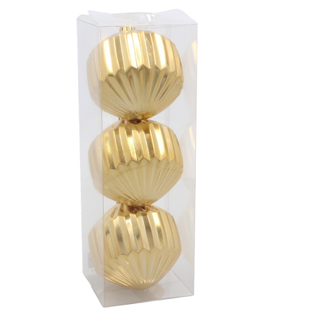 KPL. 3 BOMBEK 8 CM RED / GOLD / SILVER *3818