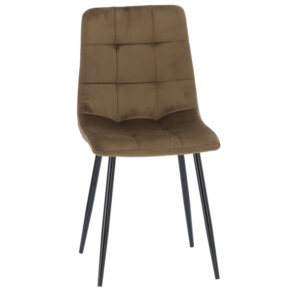 KRZESŁO NOWOCZESNE WELUROWE BRĄZOWE *2944
