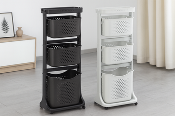 PLASTIC STAND WITH FOUR BASKETS