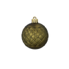 SET OF 10 BAUBLES 6 CM OLIVE/COPPER/GRAPHITE