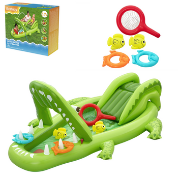 7'8" x 64" x 34"/2.34m x 1.63m x 87cm Later Gator Play Center