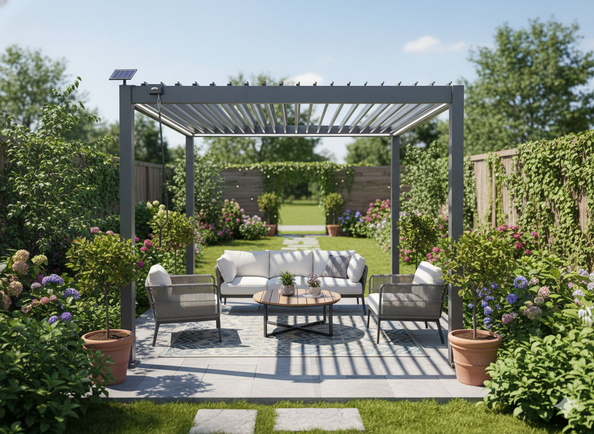 PERGOLA OGRODOWA ALUMINIOWA SZARA LED 3 x 3 x 2,5 M pol_pl_PERGOLA-OGRODOWA-ALUMINIOWA-SZARA-LED-3-x-3-x-2-5-M-8983_3