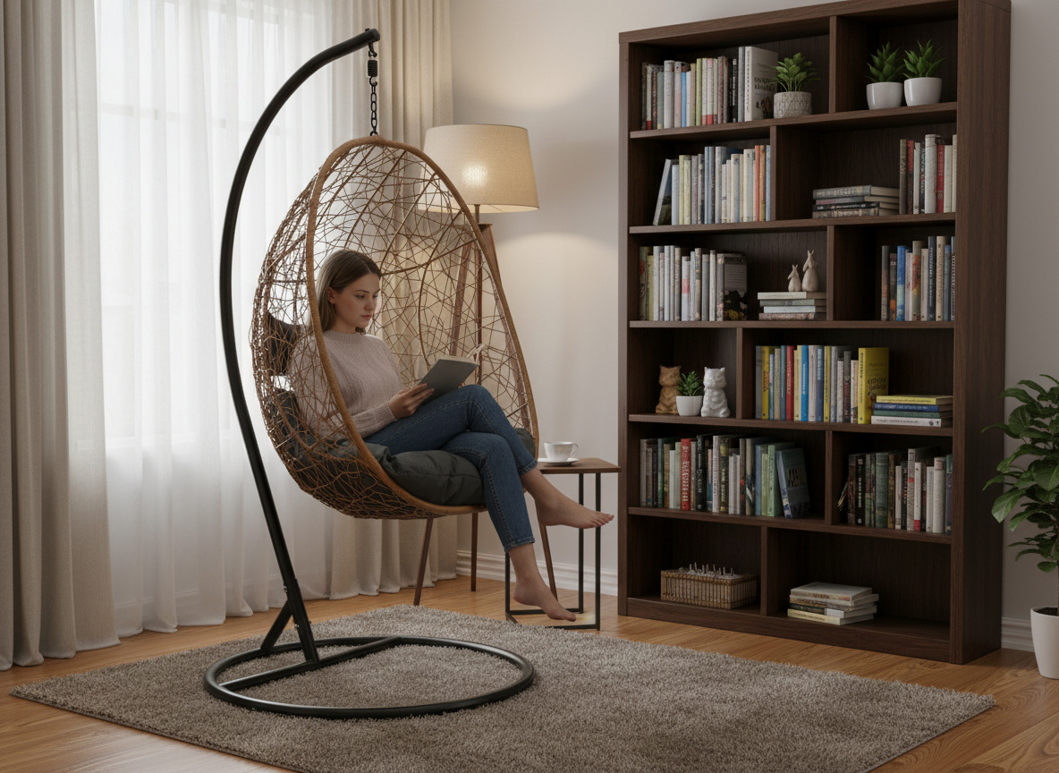 FOTEL WISZĄCY NATURALNY, PODUSZKA - CIEMNOSZARA, RAMA - CZARNA 115 X 90 X D67 CM *6437 pol_pl_FOTEL-WISZACY-NATURALNY-PODUSZKA-CIEMNOSZARA-RAMA-CZARNA-115-X-90-X-D67-CM-6437-4775_7