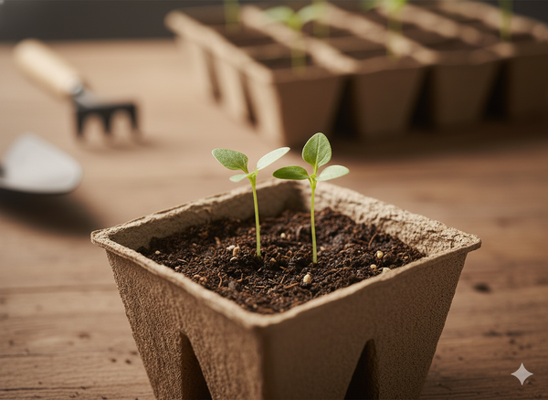 SET OF 6 PALLETS OF PEAT FLOWERPOTS 21 X 17 X 4,5 CM
