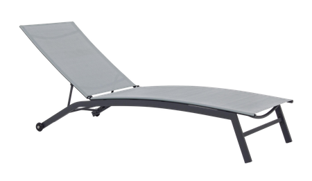 GARDEN LOUNGER 195X63X90CM GREY