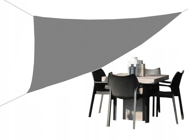 TRIANGULAR SHADE SAIL GREY 3 X 3 X 3M *0440